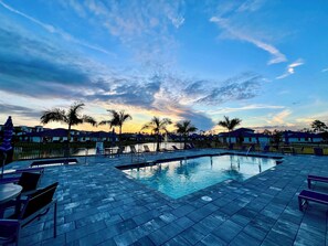 Outdoor pool, a heated pool