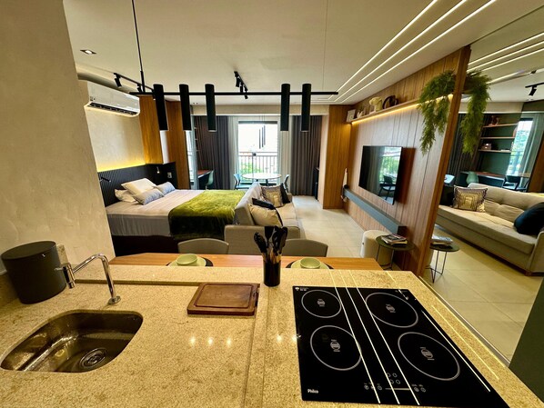 1 室のベッドルーム、アイロン / アイロン台、WiFi、ベッドシーツ