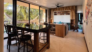 Deluxe Loft, Pool View | Living area - Yumbalam (Isla Holbox)