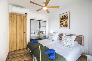 2 bedrooms, iron/ironing board, WiFi, bed sheets