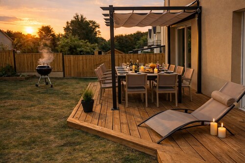 New house with garden near Dinard, 300 m from the banks of the Rance river