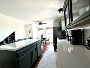 Microwave, oven, stovetop, dishwasher