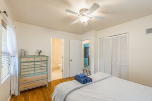 3 bedrooms, iron/ironing board, travel cot, WiFi