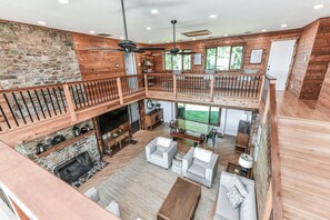 Smart TV, fireplace, video games, table football
