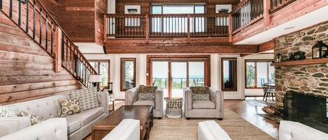 Smart TV, fireplace, video games, table football