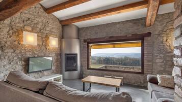 TV, fireplace, table tennis, stereo