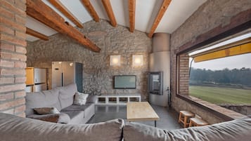 TV, caminetto, tavolo da ping pong, impianto stereo