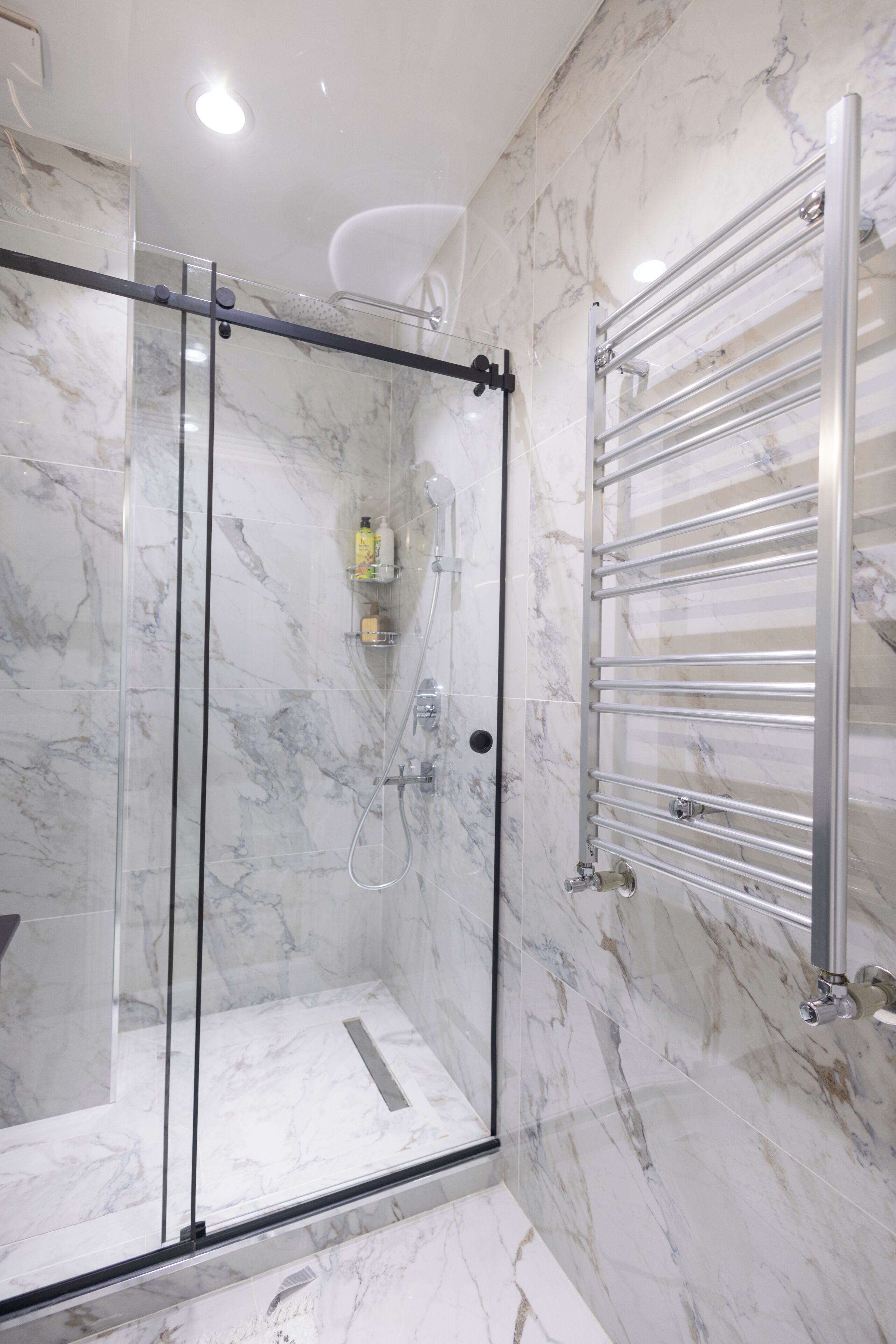 淋浴设施、吹风机、毛巾、肥皂