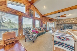 TV, fireplace, DVD player, stereo