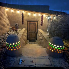 Exterior detail - Earthship Sanctuary and Spa with Panoramic Mesa Views (Taos County)