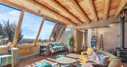 Earthship Sanctuary and Spa with Panoramic Mesa Views