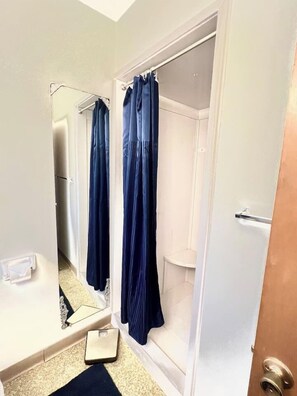 Shower, hair dryer, towels - 1960's Time Capsule, in Alvin, Tx (Alvin)