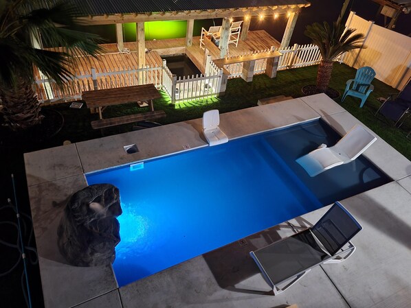 A heated pool