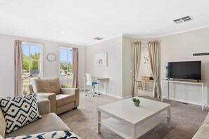 TV, ping pong, books