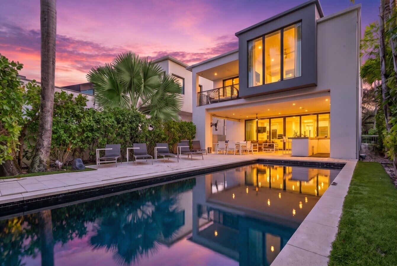 A heated pool