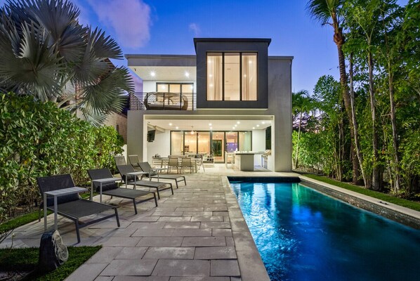 A heated pool