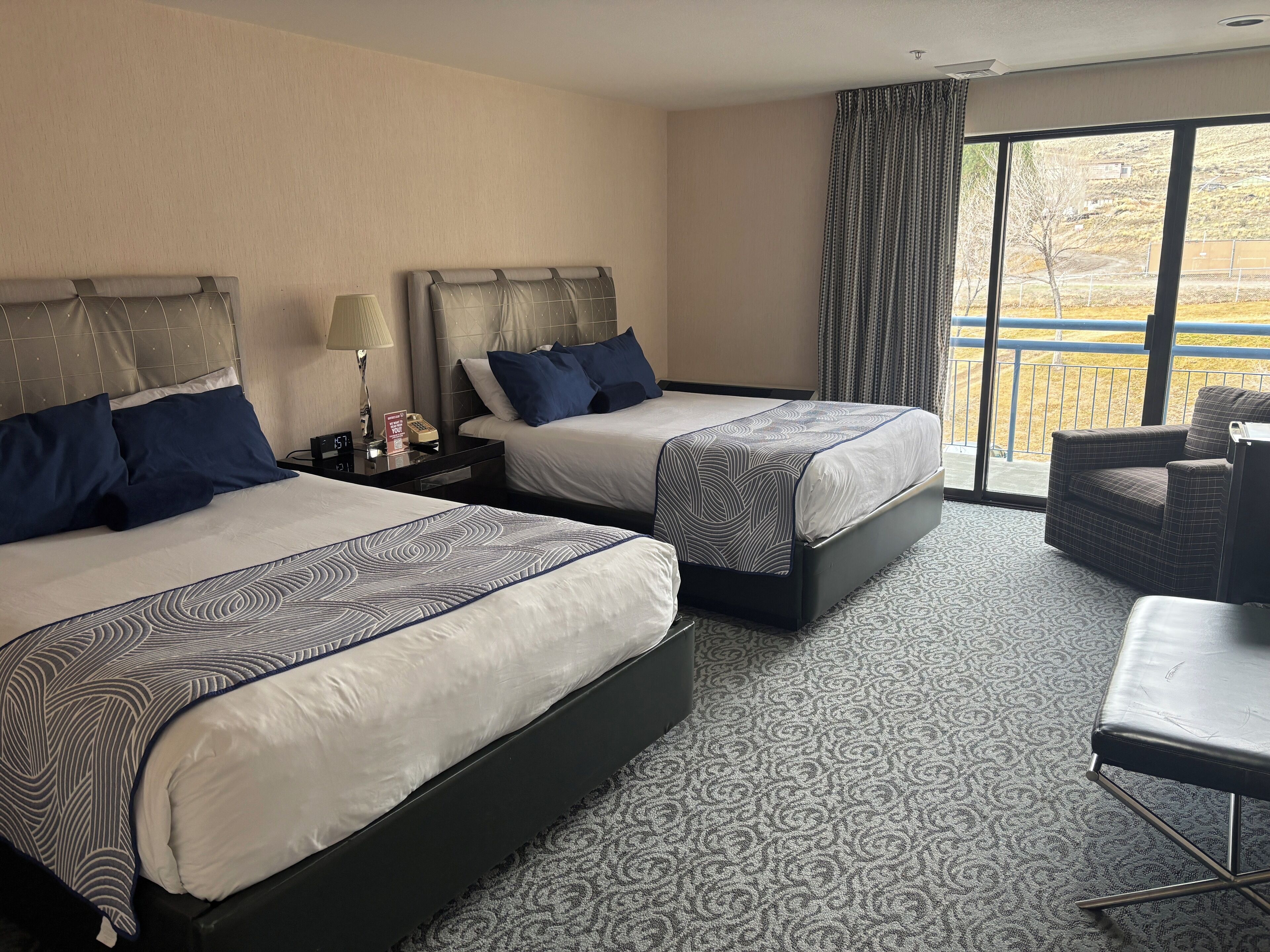 Blackout drapes, iron/ironing board, free WiFi, bed sheets