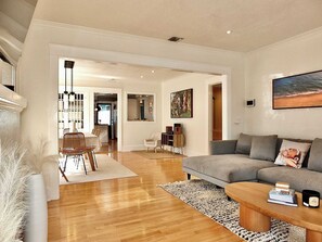 House, Multiple Beds, Patio, Garden View (Beach City Craftsman) | Living area