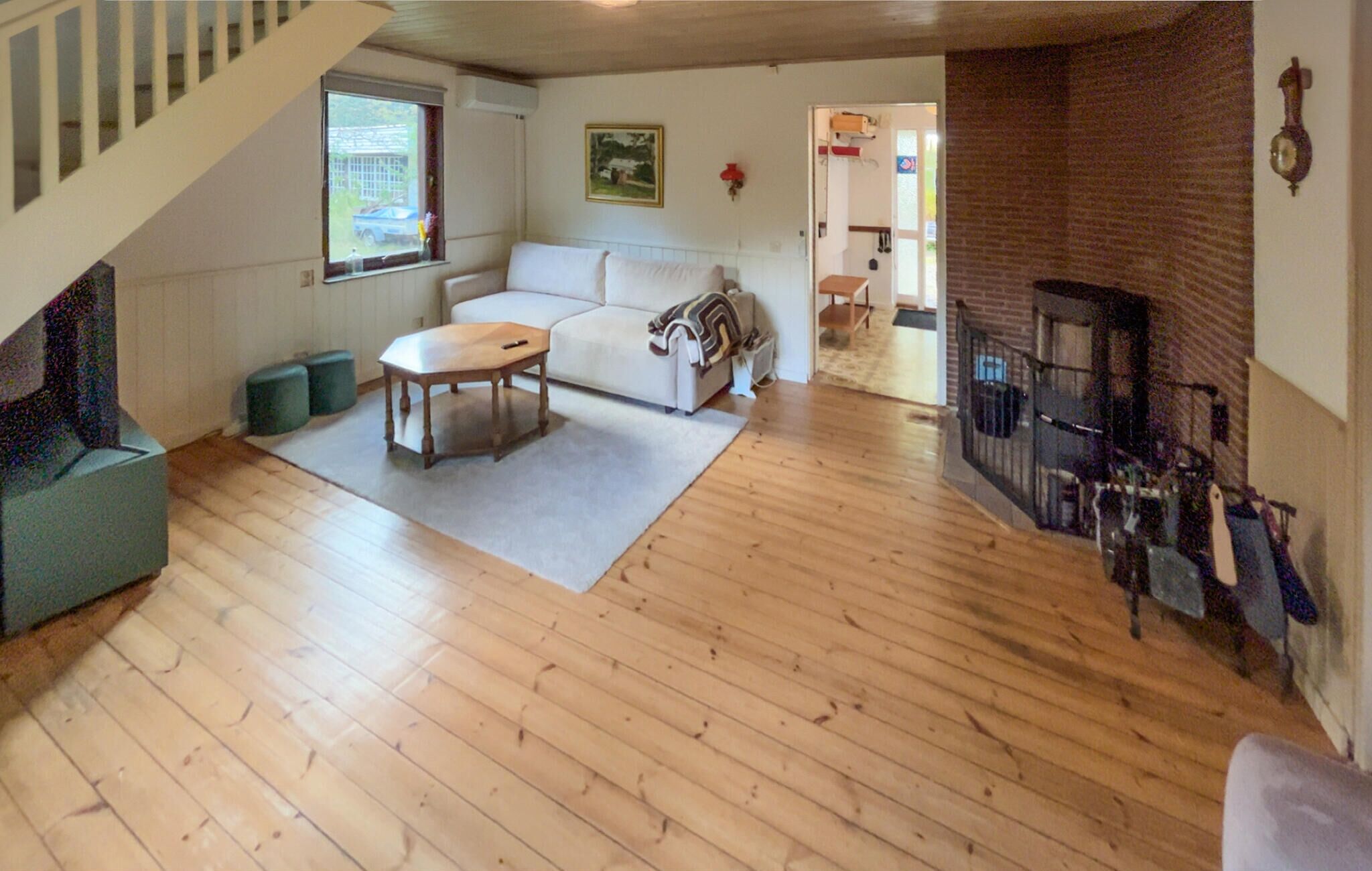 Smart-tv en een open haard