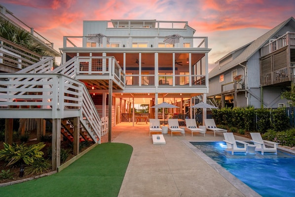 A heated pool