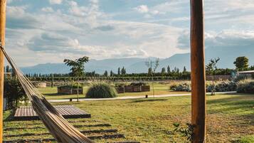 Outdoor banquet area
