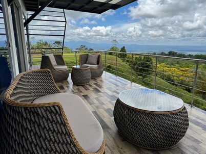 Luxury mansion with volcano view