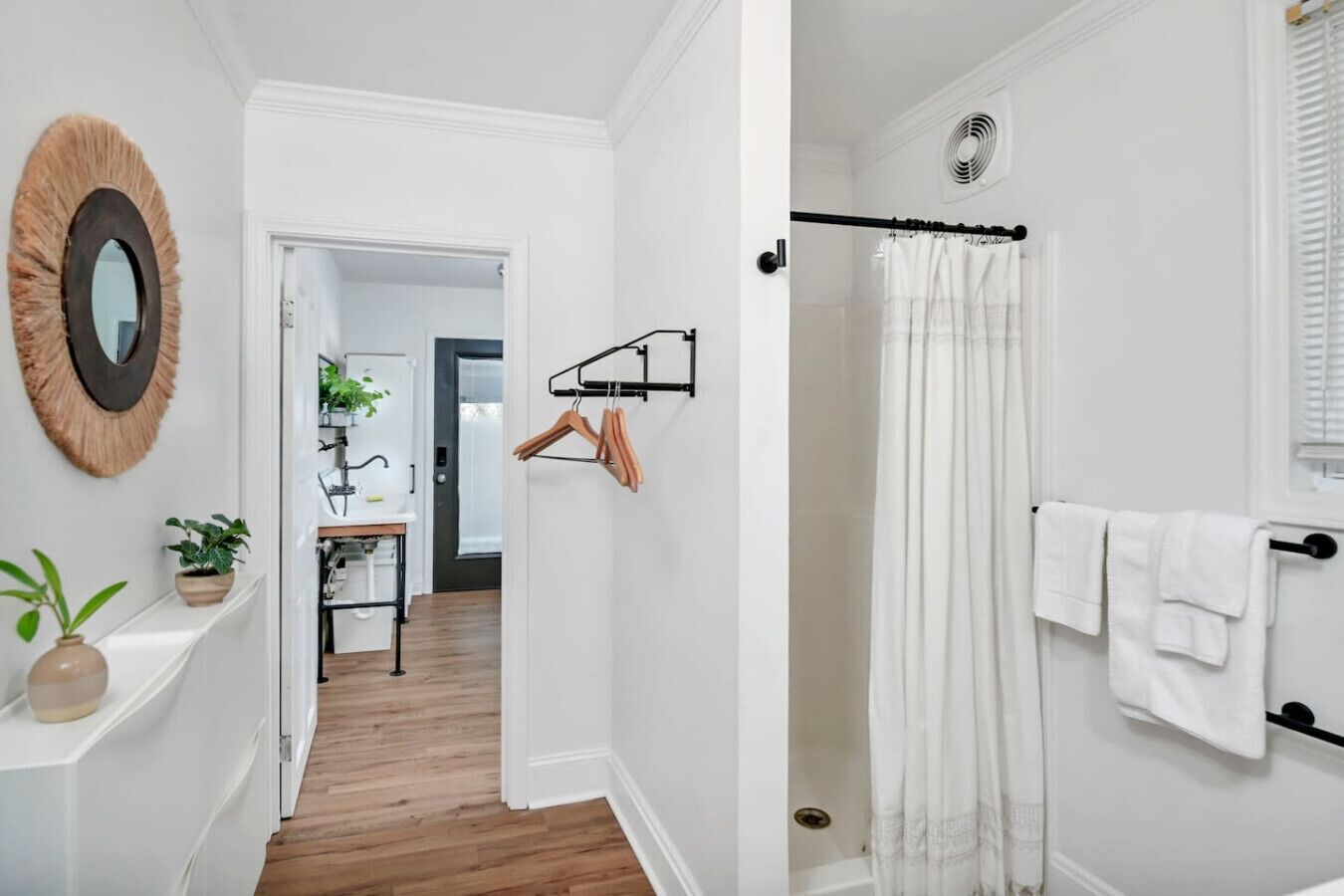 Hair dryer, towels