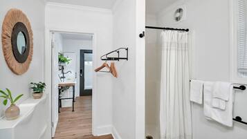 Hair dryer, towels