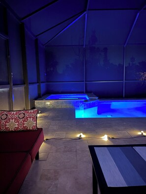 Outdoor pool, a heated pool
