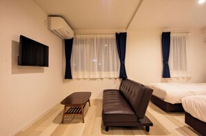1 bedroom, desk, free WiFi, bed sheets - For 4 people Twin Room Otaru Sankaku Market / Otaru Hokkaidō (Otaru)