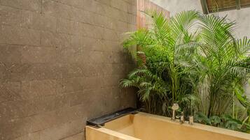 Executive Double Room, River View | Bathroom | Separate tub and shower, hair dryer, slippers, towels
