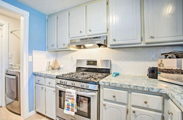 Microwave, oven, stovetop, dishwasher