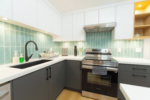 Microwave, oven, stovetop, dishwasher