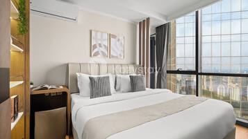 Apartment, 1 Queen Bed, City View | Iron/ironing board, free WiFi