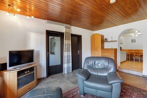 TV, DVD player, stereo