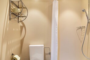 Shower, hair dryer, towels - Room 22 double room with mountain view and Wi-Fi (Seefeld in Tirol)