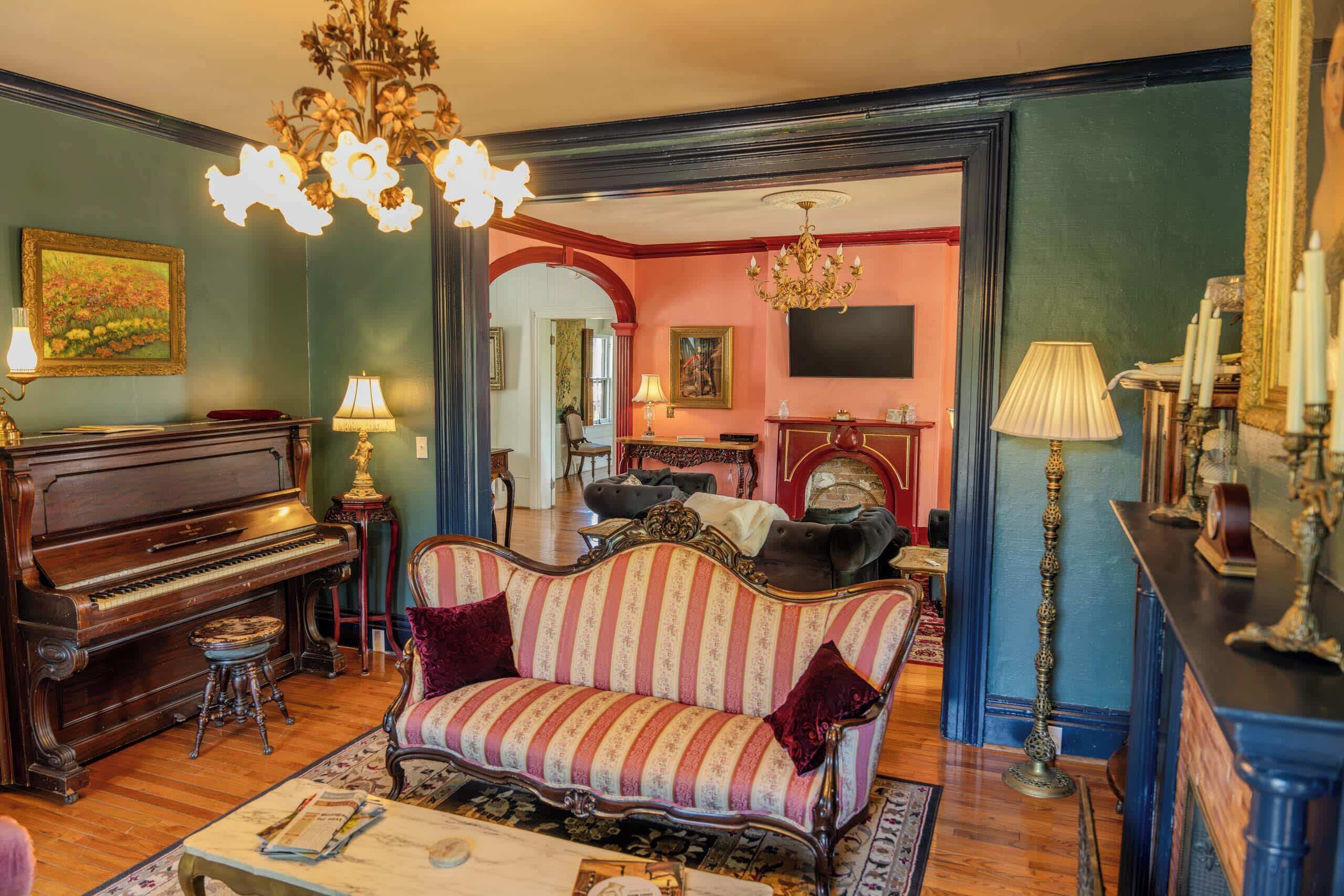 Smart TV, fireplace, stereo, offices