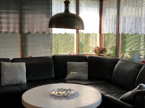 テレビ、暖炉、ステレオ