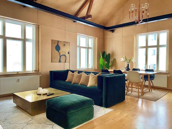 House, 2 Bedrooms, Balcony | Living area - Unique Design House in Downtown Oslo (Oslo)