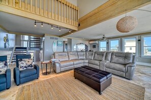 Smart-tv, eldstad och tv-spel