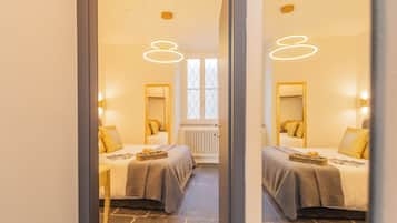 Apartment (Gold Suite) | 1 Schlafzimmer, laptopgeeigneter Arbeitsplatz, Bügeleisen/Bügelbrett