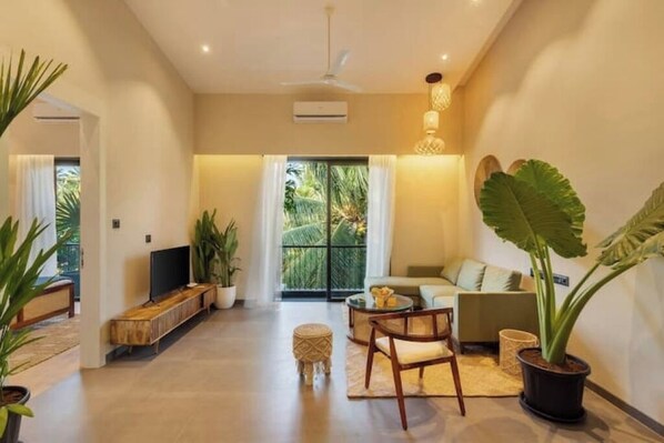 Living area - Luxurious 1BHK in Arpora- Casa C’Alma (Candolim)