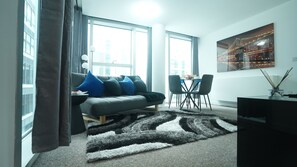 Apartment | Living area | TV - Central M K 1-bedroom Apartment, Sleeps 4, Parking (Milton Keynes)