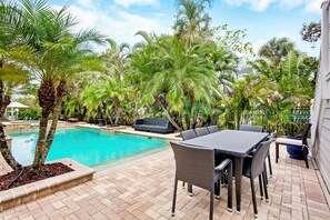 Pool - Escape to The Big Dipper: Siesta Key Canal Front Home with Pool and Private Dock (Siesta Key)