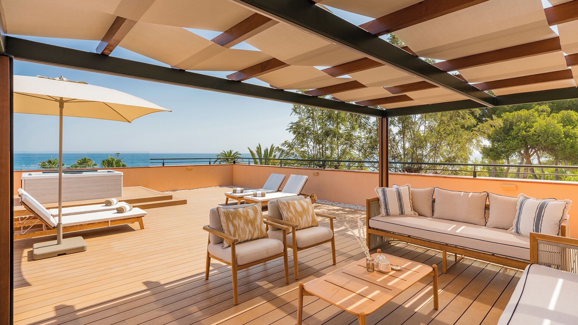 Suite, terraza, vistas al mar | Terraza o patio