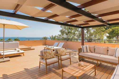 Suite, Terraza, vista al mar | Terraza o patio