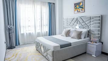 Superior Apartment, 1 Bedroom, Private Bathroom, City View | 1 bedroom, laptop workspace, blackout drapes, iron/ironing board