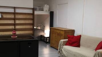 Televisio, DVD-soitin, kirjoja