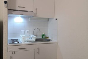 Fridge, microwave, oven, stovetop - Garden-facing studio in Grenoble's lower town center (Grenoble)