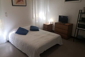 Desk, iron/ironing board, travel crib, free WiFi